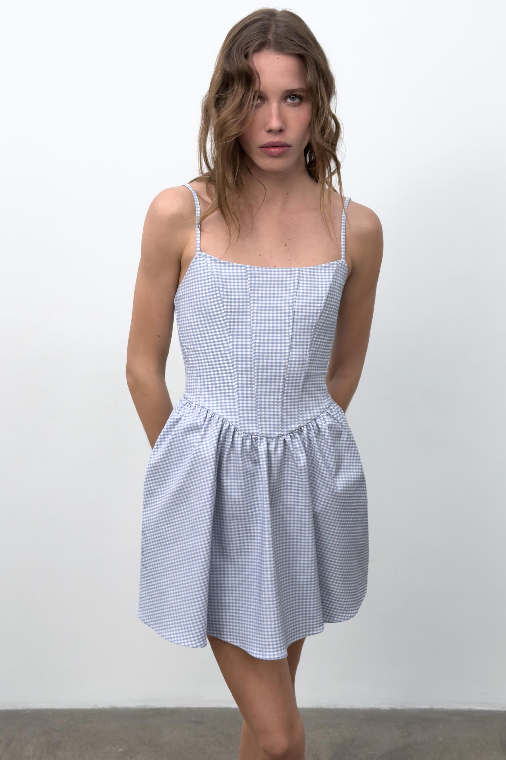 ROBE CORSET VOLUME CARREAUX VICHY